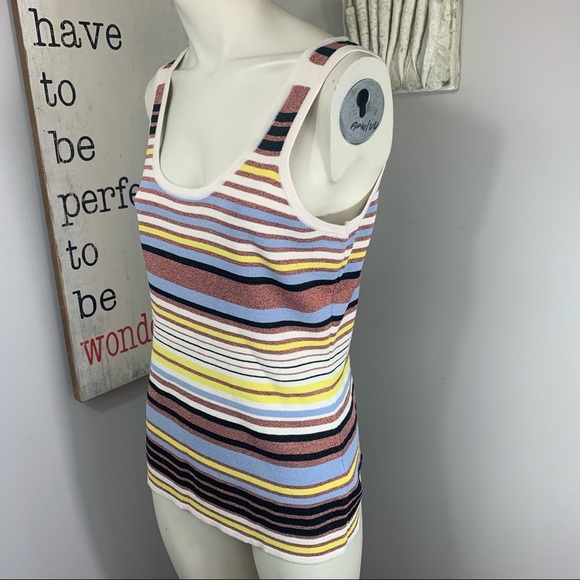 Amaryllis striped knit tank shell - Picture 6 of 9